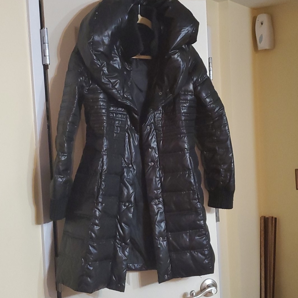 Black puffer coat